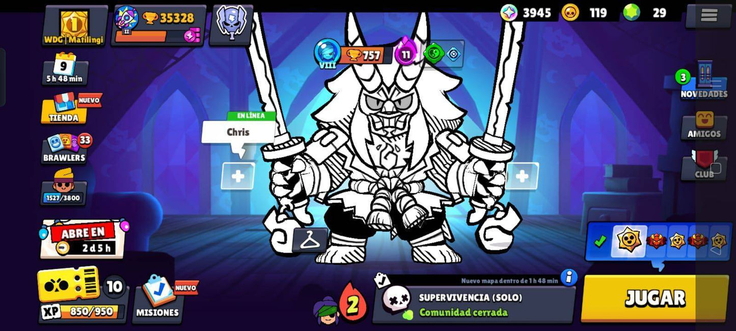 028 BRAWL CON 35328 COPAS! 14 CARTAS CON FUERZA MÁXIMA! 15 CARTAS CON FUERZA MÁXIMA! HABILIDADES ESPECIALES! 3 ASPECTOS LEGENDARIOS!!! CUENTA PEQUEÑA PERO BUENÍSIMA PARA INICIAR!! (849 MX) @everyone
