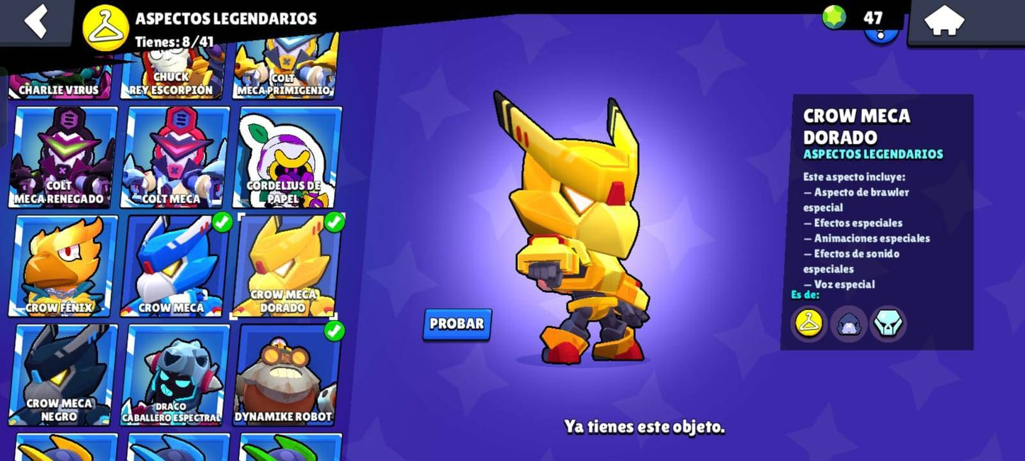 340 CLASH! CUENTITA CON 9581 COPAS! 1 CARTA AL NIVEL 15! 13 CARTAS AL NIVEL 14! 1 EVOLUTIVA Y 1 CARTA HÉROE DESBLOQUEADAS! 63 EMOTES! INSIGNIA DE 9 AÑOS! ADEMAAAS TRAE UNA DE BRAWL CON 38186 COPAS! 32 BRAWLERS CON HIPERCARGA! 4 BRAWLERS CON FUERZA...