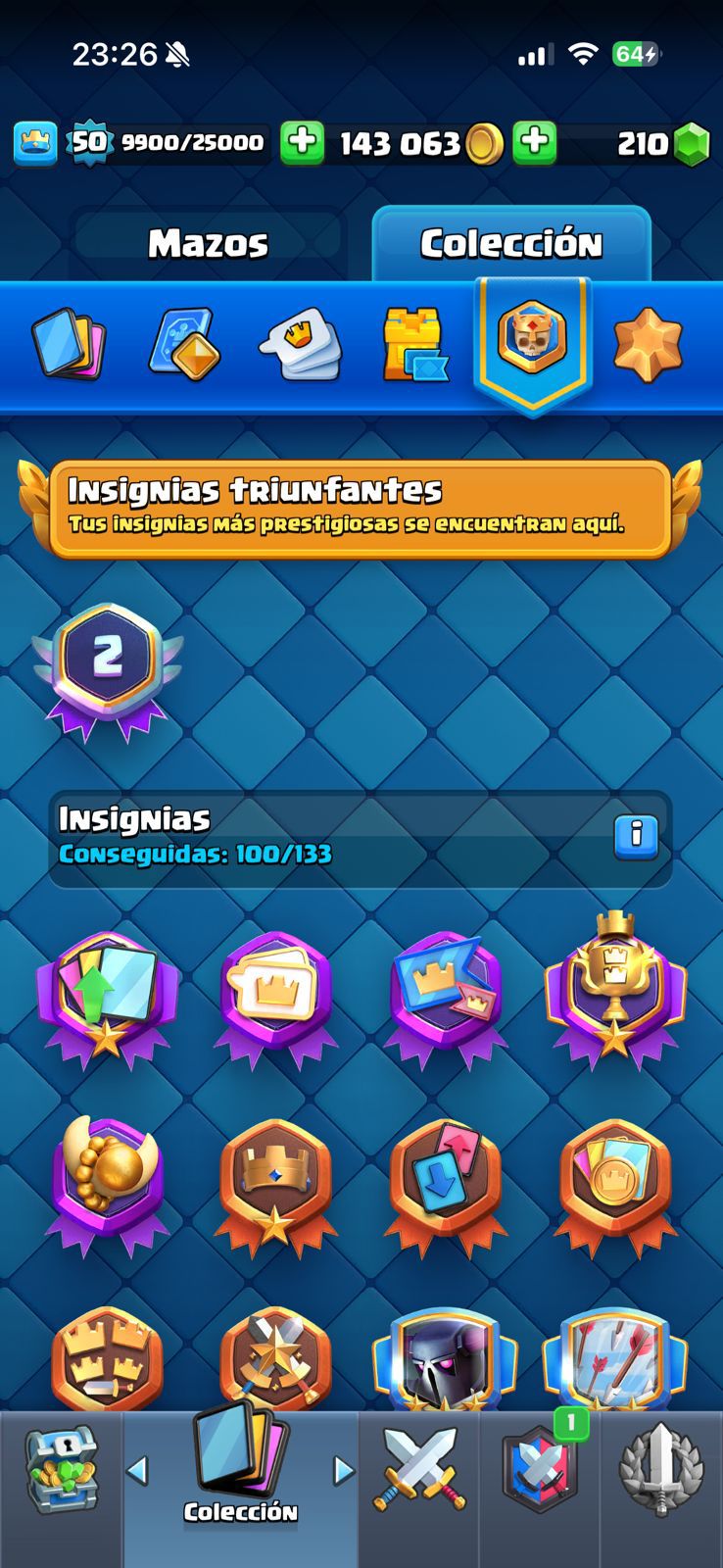 509 CLASH! 10,664 COPAS! 4 CARTAS AL 15! 8 CARTAS AL 14! 2 HÉROES! 7 CARTAS EVOLUTIVAS! 55 EMOTES MUY BUENOS! 4 TORRES! INSIGNIA DE 2 AÑOS! (449mx) @everyone
