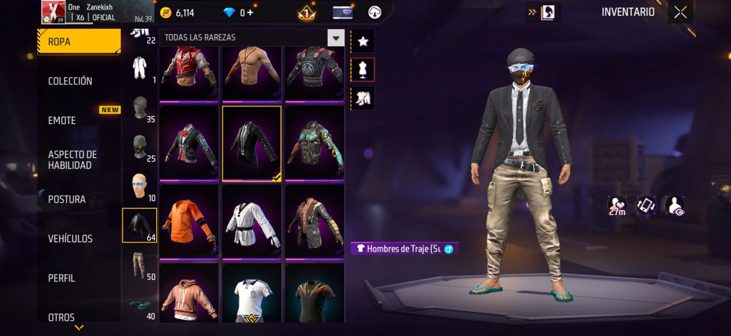 269 FREE FIRE!! CUENTA PARA INICIAR!! BUENAS ARMAS!! MÁS DE 60 PECHOS!! PLAYERAS DE FUTBOL!! ROPA DE EVENTOS CHIDOS! PERFECTA PARA COMBINAR CON TODO! REGIÓN: EEUU (269mx) @everyone