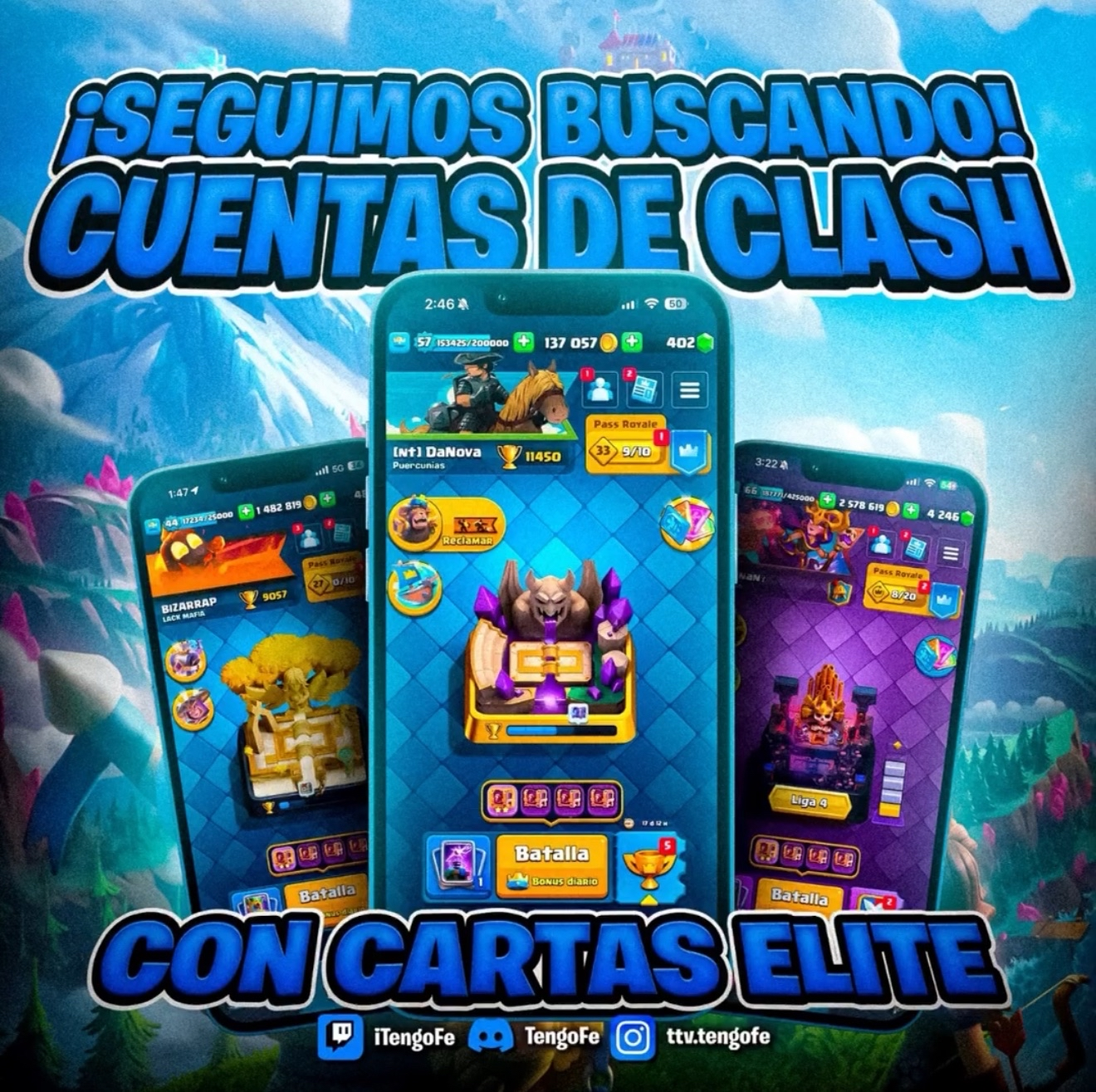 TRAIGAN SUS CUENTAS DE CLASH! ESTAMOS PAGANDO SÚPER BIEN! ABRAN TICKET @everyone