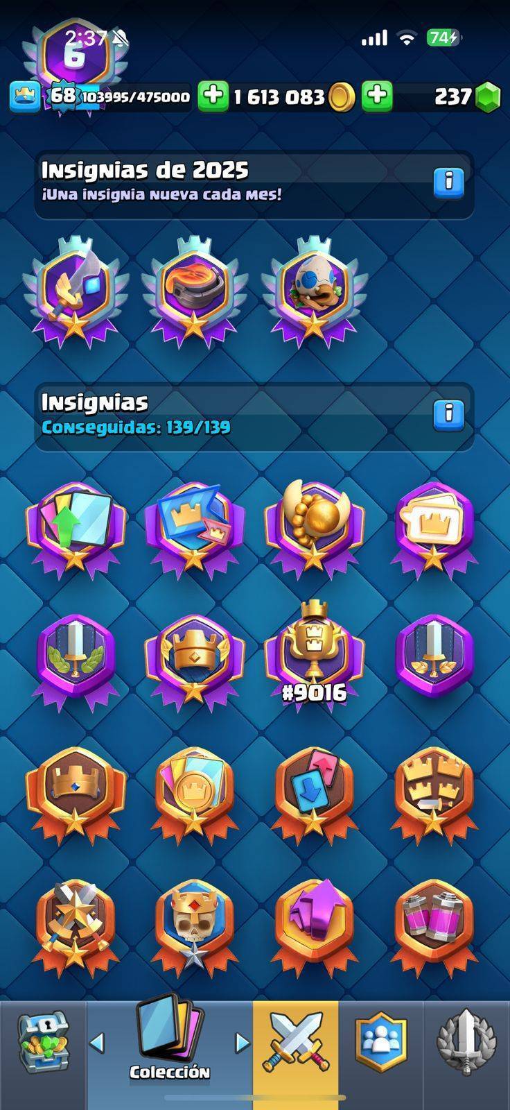 177 GRIAL CLASH! LIGA 3! 15,145 COPAS! 77 CARTAS AL 15 ÉLITES! 25 EVOLUCIONES! 44 CARTAS AL 14! 190 EMOTES EXCLUSIVOS Y SÚPER PEDIDOS! 23 TORRES! INSIGNIA 6 AÑOS! (3449mx) @everyone