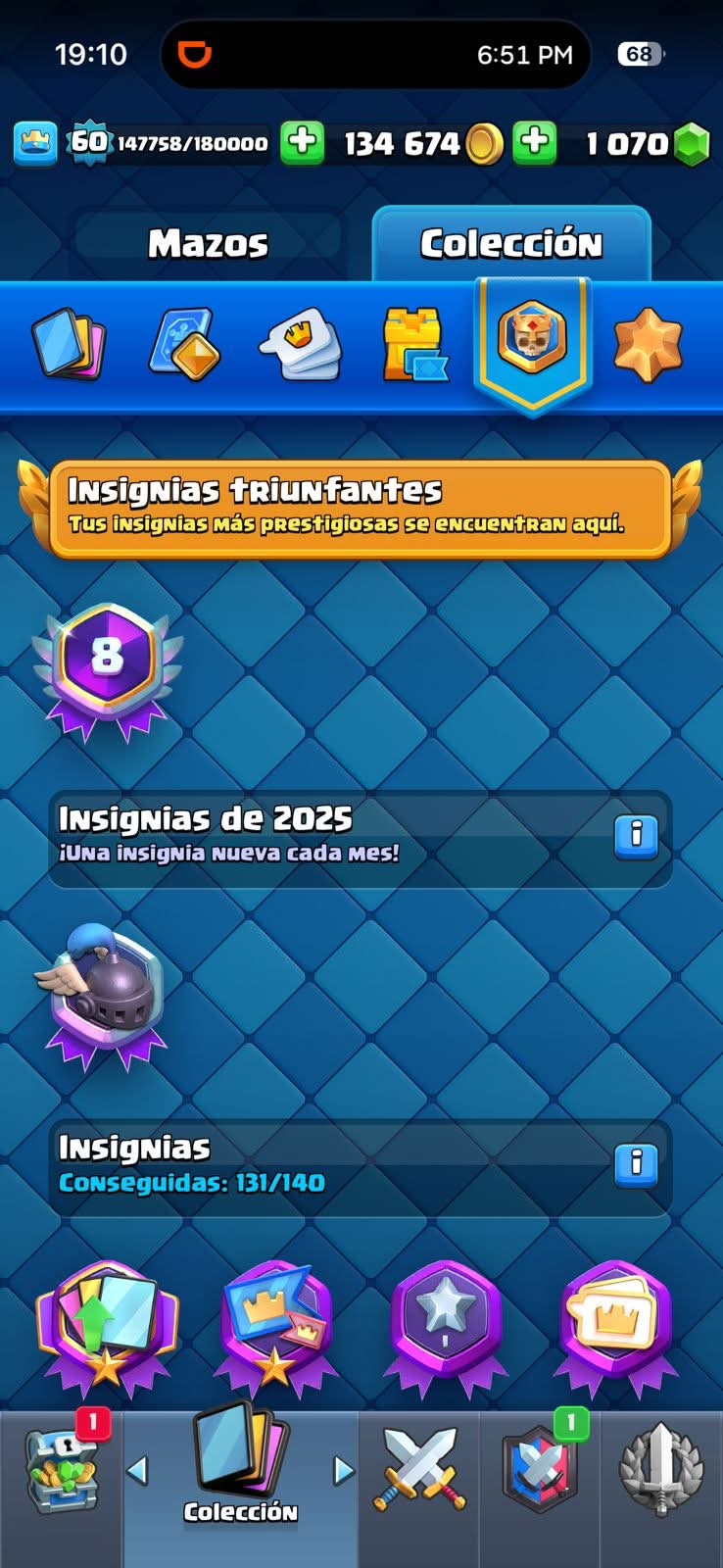 550 CLASH! 10,667 COPAS! 1 CARTA AL 16 MAX! 10 CARTAS AL 15! 25 CARTAS AL 14! 1 HÉROE! 20 CARTAS EVOLUTIVAS! 86 EMOTES MUY BUENOS! 10 TORRES! INSIGNIA OG DE 8 AÑOS! (899mx @everyone