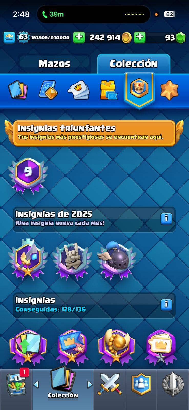 397 CLASH! 10,310 COPAS! 1 CARTA AL 16 MAX! 19 CARTAS AL 15! 47 CARTAS AL 14! 1 HÉROE! 20 CARTAS EVOLUTIVAS! 126 EMOTES MUY PEDIDOS! 12 TORRES! INSIGNIA DE 9 AÑOS! (1699 mx) @everyone