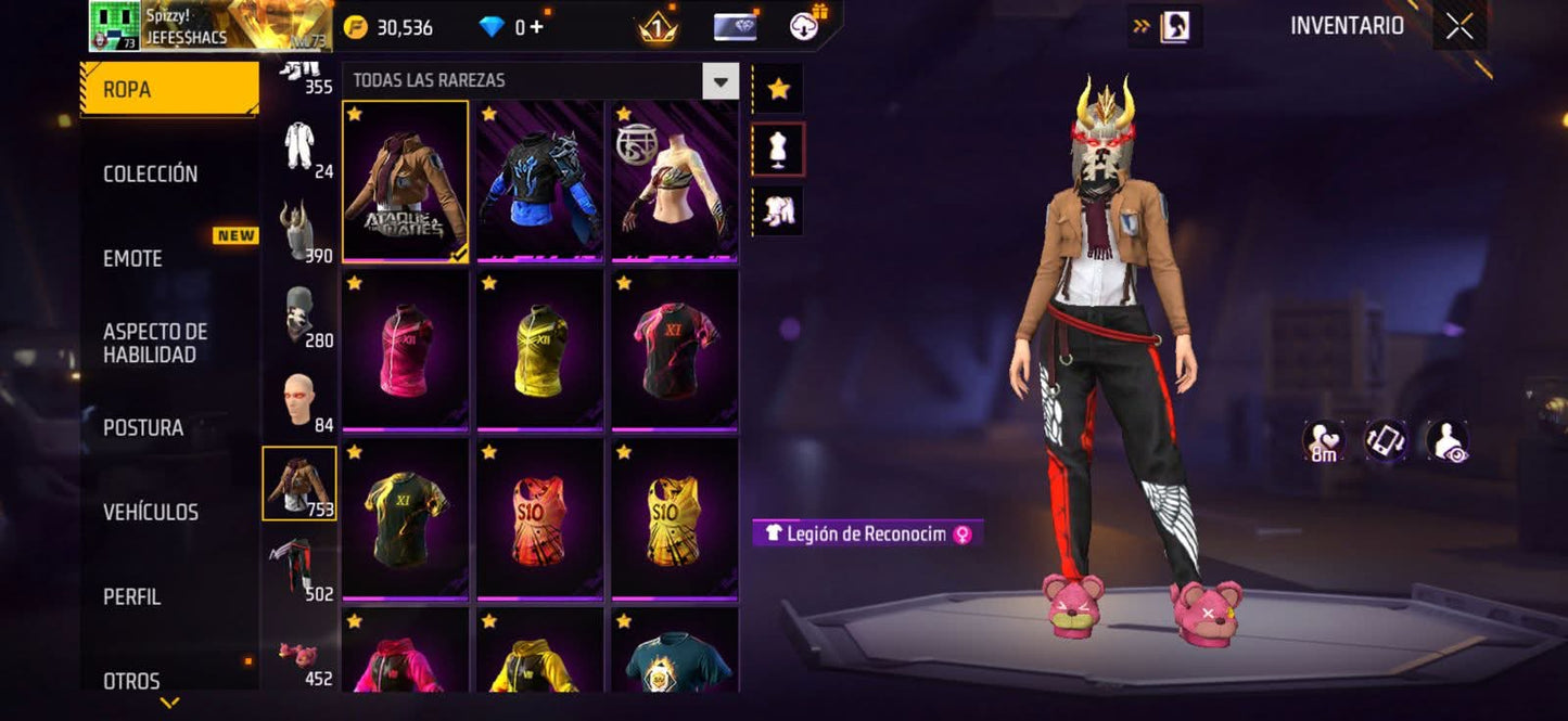 345 FREE FIRE! CUENTA MIXTA Y VETERANA CON 11 EVOS, 6 AL NIVEL MÁXIMO! 753 PECHOS! PASES ANTIGUOS! TRAJE COBRA! SCORPION! ATTACK ON TITÁN! INCUBADORAS CARAS Y CHIDAS! CHAQUETAS DE HEROICO Y ORO VETERANAS! CULLO DE TORTUGA! ANGELICALES DE HOMBRE Y...