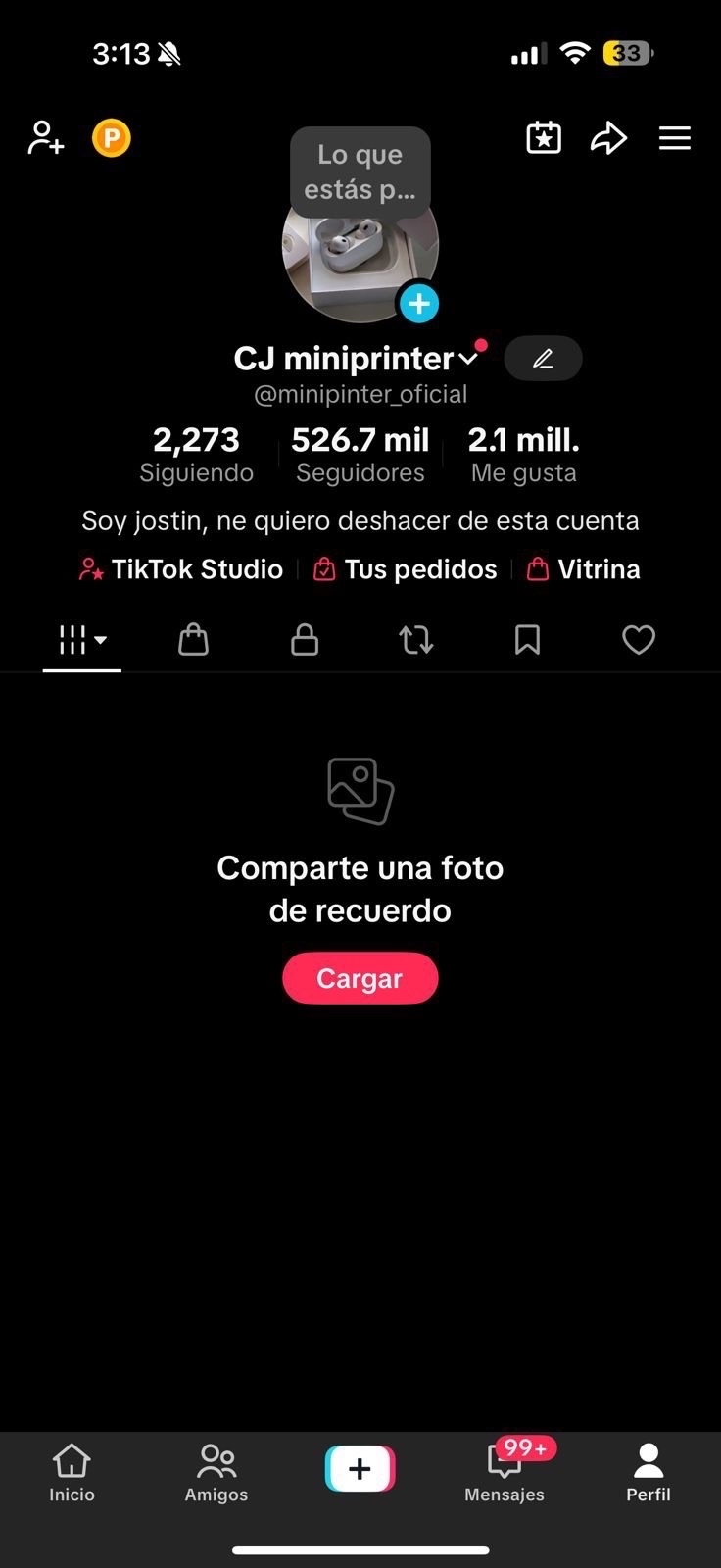 09 GRIAL TIKTOK CON 526.7 MIL SEGUIDORES! 2.1MILLONES DE LIKES! MUCHÍSIMAS VISTAS Y TIENE PERMISOS PARA HACER LIVES! TAMBIÉN PUEDEN MONETIZAR! (OFRECER) @everyone 🔥