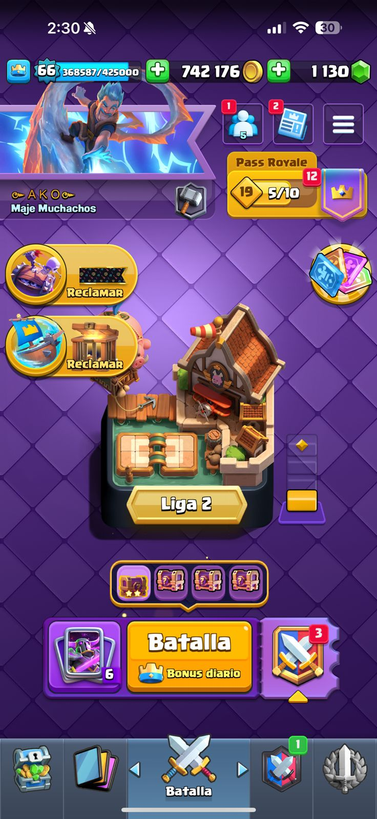 277 CLASH! MEGA GRIAL!! 17762 COPAS! LIGA 2! 63 CARTAS AL 15 ELITES! 52 CARTAS AL NIVEL 14! EMOTES EXCLUSIVOS OG! 164 EMOTES DESBLOQUEADOS! 13 TORRES! INSIGNIA DE 8 AÑOTEEES! (6899mx) @everyone