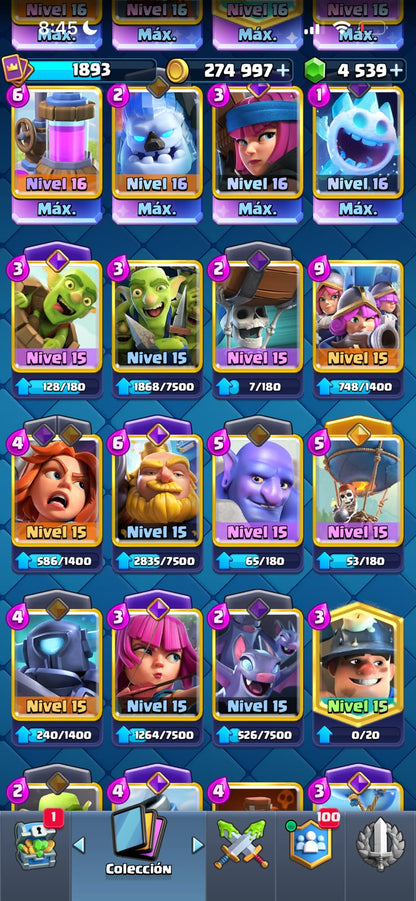 👑 Cuenta Clash Royale
