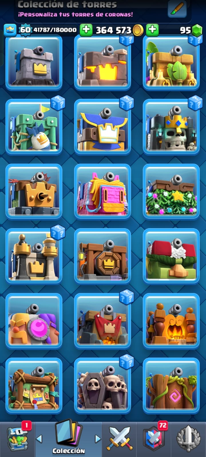 495 CLASH! 10059 COPAS! 2 CARTAS AL NIVEL 16! 10 CARTAS AL NIVEL 15! 19 CARTAS AL NIVEL 14! 13 CARTAS HÉROES DESBLOQUEADAS! 104 EMOTES DE LOS MAS PEDIDOS! 18 TORRES! INSIGNIA DE 5 AÑOS!! (799 MX) @everyone