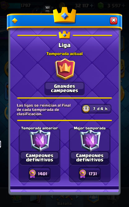 👑 Cuenta Clash Royale