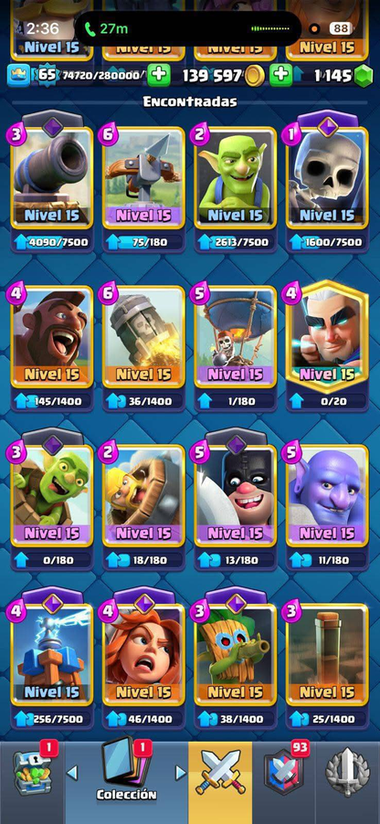 👑 Cuenta Clash Royale