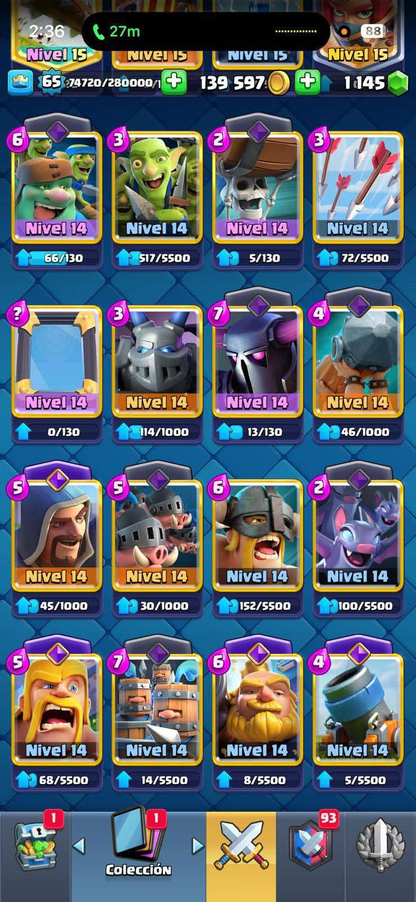 👑 Cuenta Clash Royale