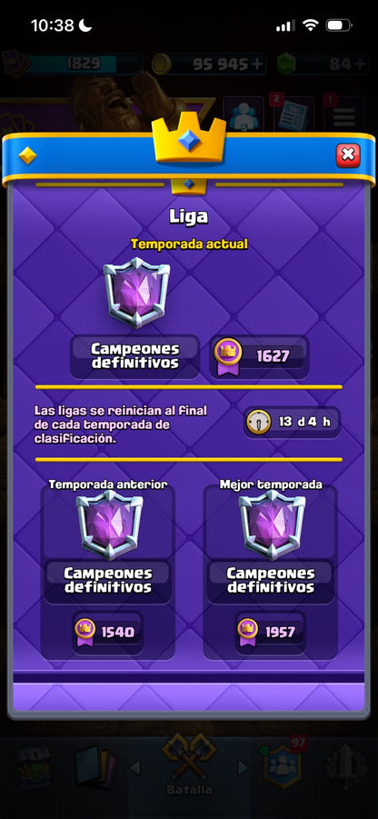 👑 Cuenta Clash Royale
