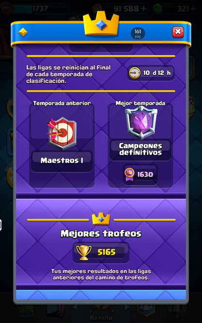 👑 Cuenta Clash Royale