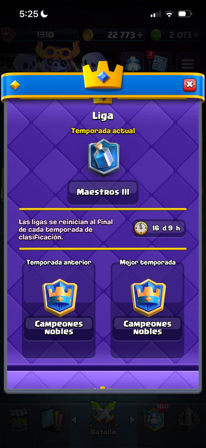 👑 Cuenta Clash Royale