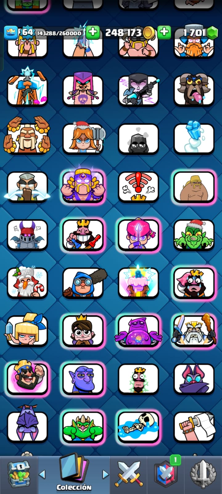 493 CLASH! CUENTA CON 10341 COPAS! 5 CARTAS AL NIVEL 16! 12 CARTAS AL NIVEL 15! 32 CARTAS AL NIVEL 14! 141 EMOTES! 10 TORRES! INSIGNIA DE 4 AÑOS! (1149 MX) @everyone