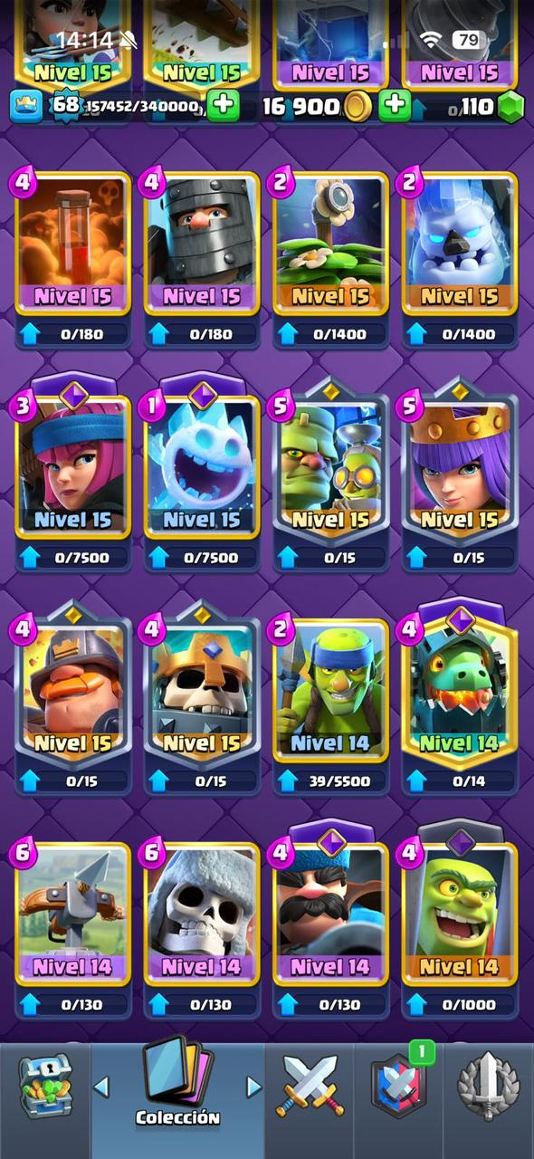 303 CLASH! MEGA GRIAL! 15,135 COPAS! LIGA COMPETITIVA 7! 2 CARTAS AL 16 MAX! 40 CARTAS AL 15! 51 CARTAS AL 14! 125 EMOTES BUENISIMOS INCLUYENDO OG! 12 TORRES! INSIGNIA DE 5 AÑOS! (2399mx) @everyone 🔥