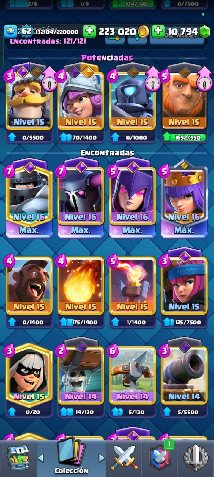 345 CLASH! 4 CARTAS AL NIVEL 16! 9 CARTAS AL NIVEL 15! 40 CARTAS AL NIVEL 14! 16 CARTAS EVOLUTIVAS! 1 CARTA HÉROE! 68 EMOTES! 14 TORRES! INSIGNIA DE 4 AÑOS! (2599 Mx) @everyone