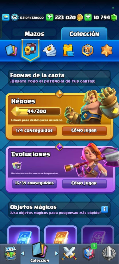 345 CLASH! 4 CARTAS AL NIVEL 16! 9 CARTAS AL NIVEL 15! 40 CARTAS AL NIVEL 14! 16 CARTAS EVOLUTIVAS! 1 CARTA HÉROE! 68 EMOTES! 14 TORRES! INSIGNIA DE 4 AÑOS! (2599 Mx) @everyone