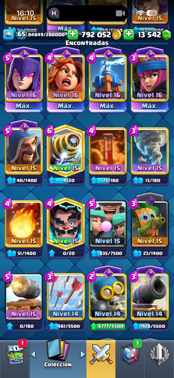 404 CLASH! CUENTA MUY BUENA! 10,183 COPAS! 4 CARTAS AL 16 MAX! 9 CARTAS AL 15! 82 CARTAS AL 14! 1 HÉROE! 12 CARTAS EVOLUTIVAS! 69 EMOTES MUY PEDIDOS! 10 TORRES! INSIGNIA DE 8 AÑOS! +700K MONEDAS! +13K GEMAS! (1699mx) @everyone
