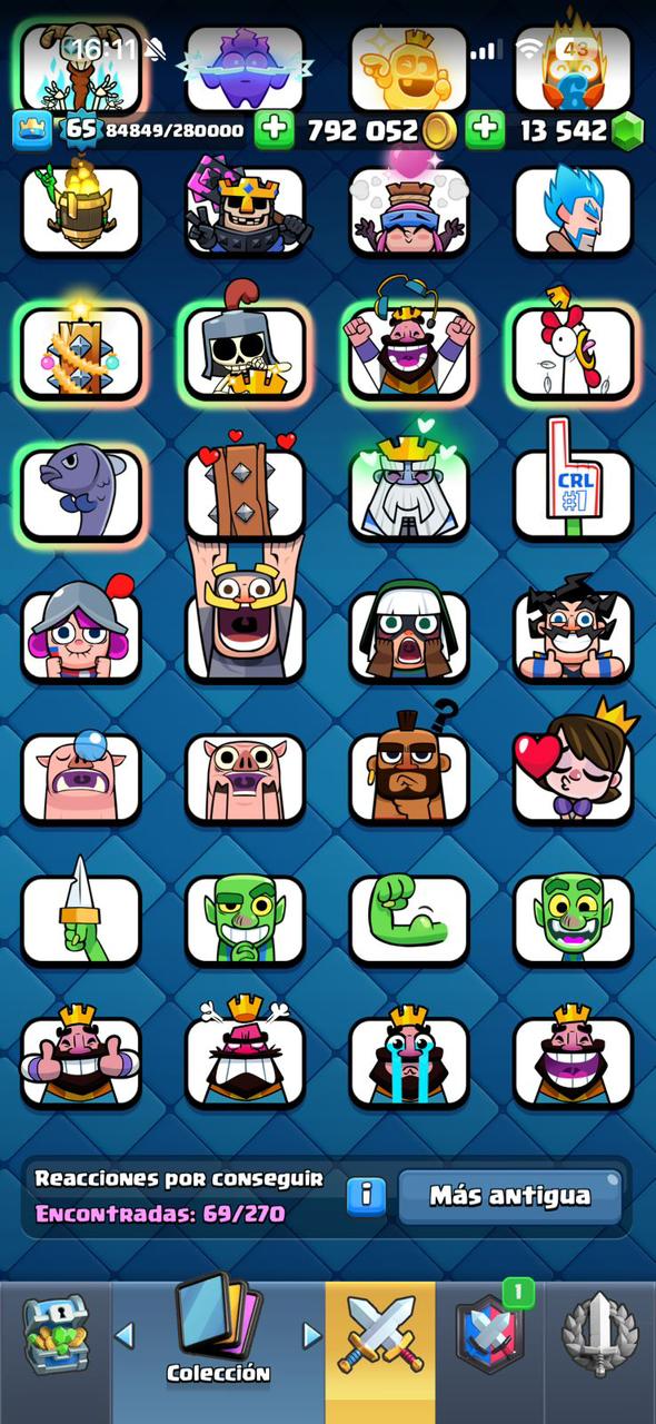 404 CLASH! CUENTA MUY BUENA! 10,183 COPAS! 4 CARTAS AL 16 MAX! 9 CARTAS AL 15! 82 CARTAS AL 14! 1 HÉROE! 12 CARTAS EVOLUTIVAS! 69 EMOTES MUY PEDIDOS! 10 TORRES! INSIGNIA DE 8 AÑOS! +700K MONEDAS! +13K GEMAS! (1699mx) @everyone