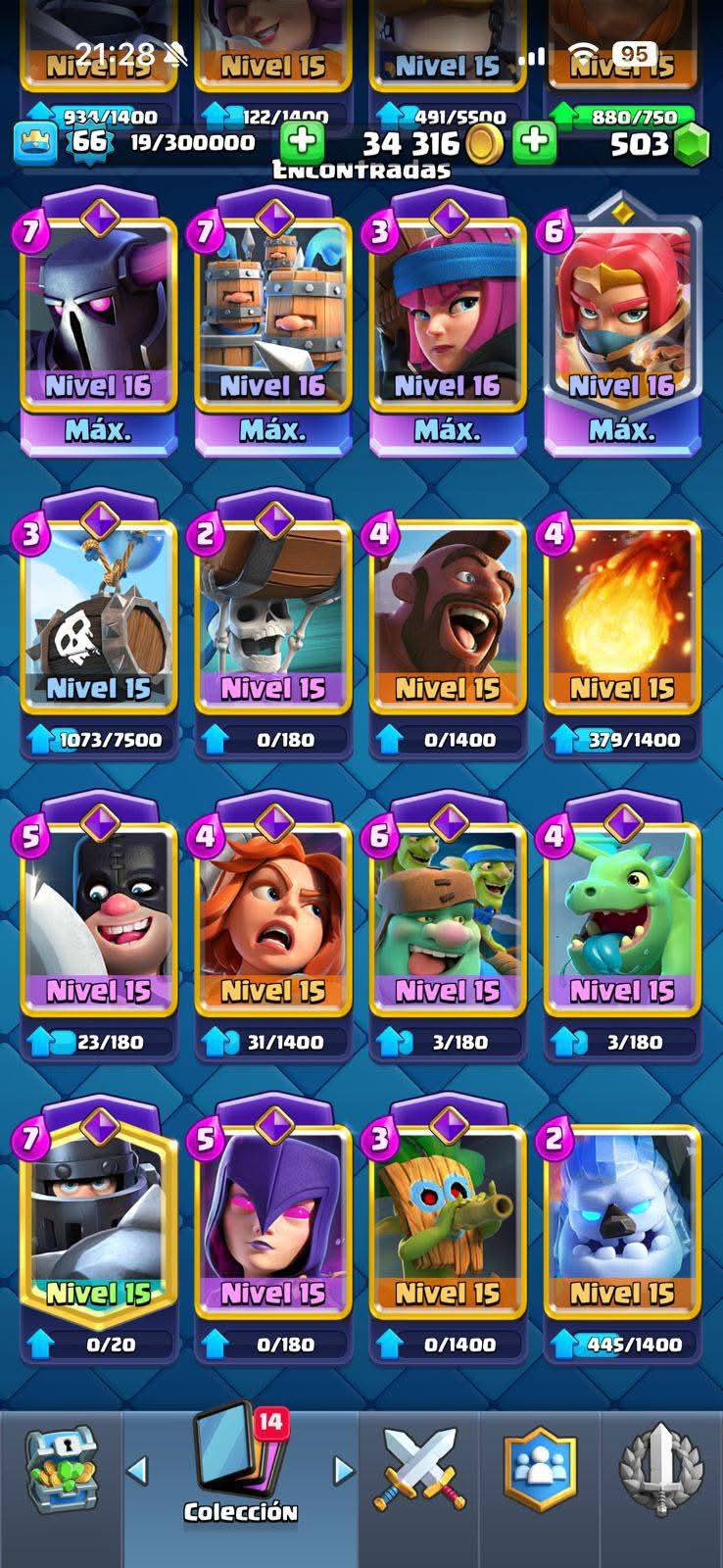 416 CLASH! MINI GRIAL! 10,530 COPAS! LIGA 2 COMPETITIVA! 4 CARTAS AL 16 MAX! 19 CARTAS AL 15! 49 CARTAS AL 14! 2 HÉROES! 27 CARTAS EVOLUTIVAS! 133 EMOTES MUY PEDIDOS Y EXCLUSIVOS! 23 TORRES! INSIGNIA DE 4 AÑOS! (1899mx) @everyone