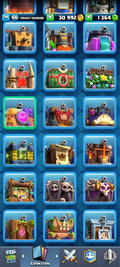 428 CLASH! CUENTA CON 11612 COPAS! 5 CARTAS AL NIVEL 16! 20 CARTAS AL NIVEL 15! 61 CARTAS AL NIVEL 14! 1 CARTA HÉROE! 23 CARTAS CON EVOLUTIVAS! 180 EMOTES! 21 TORRES! MUCHÍSIMOS BANNERS EXCLUSIVOS DE PASES!! INSIGNIA DE 5 AÑOS! (1799mx) @everyone
