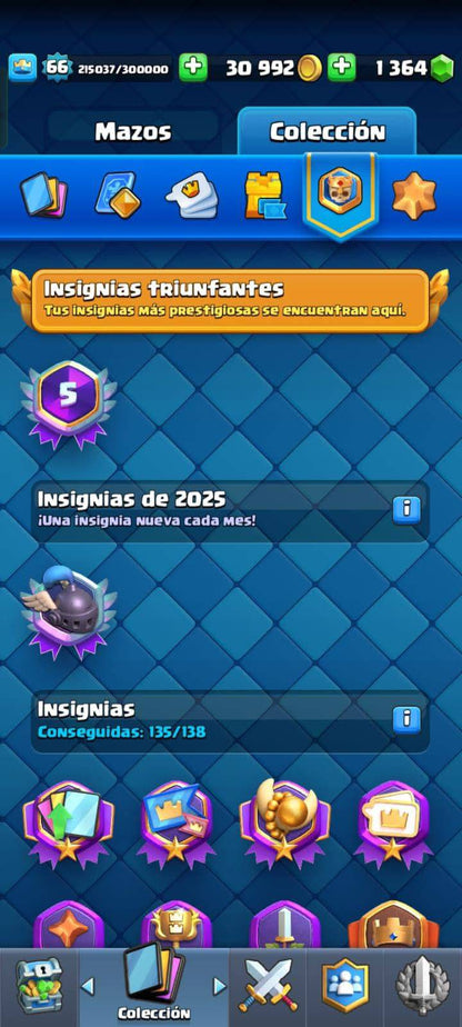 428 CLASH! CUENTA CON 11612 COPAS! 5 CARTAS AL NIVEL 16! 20 CARTAS AL NIVEL 15! 61 CARTAS AL NIVEL 14! 1 CARTA HÉROE! 23 CARTAS CON EVOLUTIVAS! 180 EMOTES! 21 TORRES! MUCHÍSIMOS BANNERS EXCLUSIVOS DE PASES!! INSIGNIA DE 5 AÑOS! (1799mx) @everyone