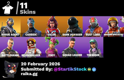 TOMA LA L! ROGUE AGENT! CARBIDE! VALOR! DARK VOYAGER! RUST LORD! MOONWALKER! ZOEY! FRESH! ORANGE JUSTICE! (549 MX) @everyone