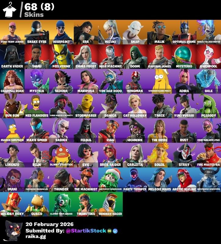 STW! SNAKE EYES! DARTH VADER! DOOM! PASE MARVEL! ERA! MIZUKI! SNAP! PASE SIMPSON! (749 MX) @everyone