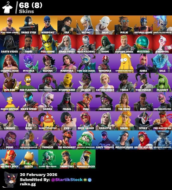 STW! SNAKE EYES! DARTH VADER! DOOM! PASE MARVEL! ERA! MIZUKI! SNAP! PASE SIMPSON! (749 MX) @everyone