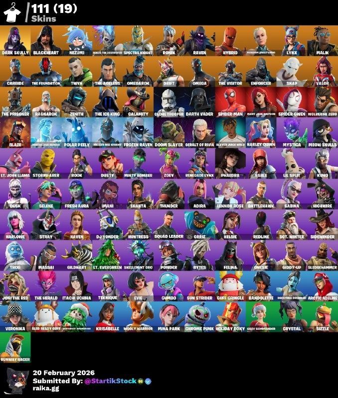 +110 SKINS! DARK SKULLY! NEZUMI! SPECTRA KNIGHT! DERIVA! OMEGA! SNAP! VALOR! RAGNAROK! ZENITH! THE ICE KING! CALAMITY! DARTH VADER! SPIDERMAN! SPIDER-GWEN! DOOM SLAYER! HARLEY! IDOLS! DC! HAVEN! BURRITO SABANEGRO! PICO REAPER! (799 MX) @everyone