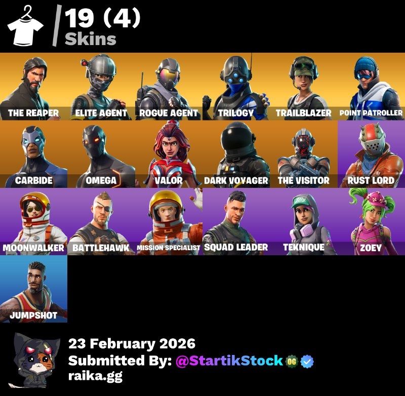 TOMA LA L! ELITE! ROGUE AGENT! TRILOGY! TWITCH SKIN! POINT PATROLLER! CARBIDE! OMEGA! VALOR! DARK VOYAGER! RUST LORD! MOONWALKER! VINCULABLE A TODO! (699 MX) @everyone