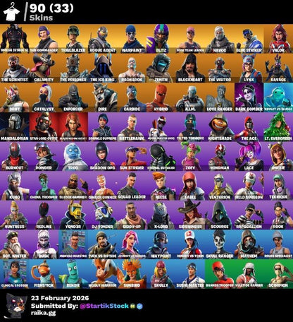 OMEGA RGB! STW!  SUB-COMMANDER! TWITCH SKIN! ROGUE AGENT! DERIVA! HAVOC! POINT PATROLLER! VALOR CALAMITY! THE ICE KING! RAGNAROK! LYNX! MANDALORIAN! SKINS MARVEL! PICO REAPER! (849 MX) @everyone