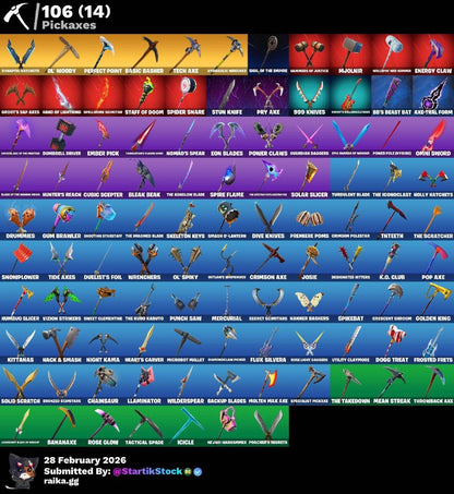 MIDAS DORADO! STW! ROGUE AGENT! FIXER! GOKU! PETER GRIFIN! RED KNIGHT! SKIN FUNDADOR! LARA CROFT! MANDALORIAN! PASE MARVEL! SPIDERMAN! DEADPOOL! IDOLS! DC! HAVEN! SKYE! JULES! VINCULABLE A TODO! 100 SKINS! (879 MX) @everyone
