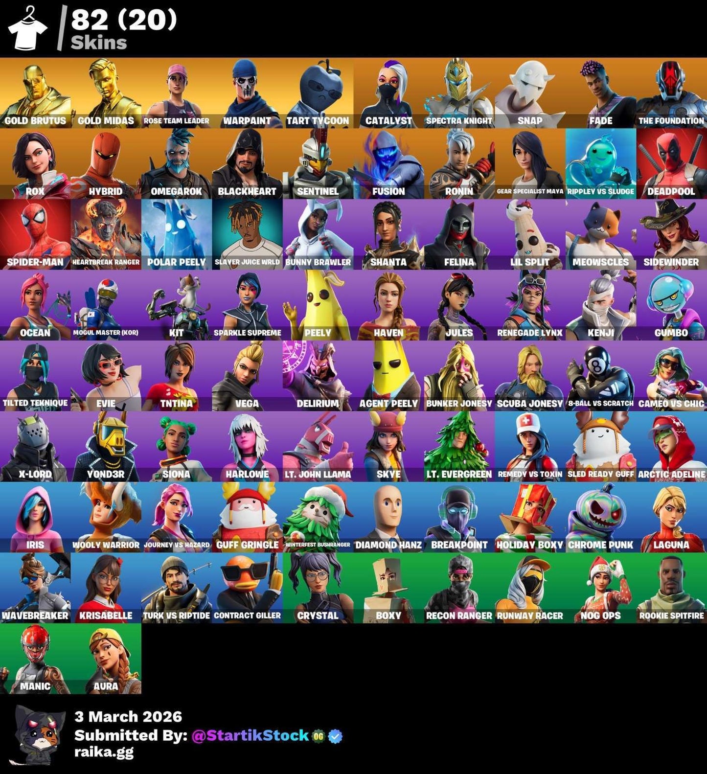 MIDAS DORADO! STW! SKIN APPLE! SNAP! ULTIMA KNIGHT! SKIN FUNDADOR! HYBIRD! FUSIÓN! DEADPOOL! SPIDERMAN! IDOLS! HAVEN! SIDEWINDER! JULES! VINCULABLE A TODO! (799 MX) @everyone