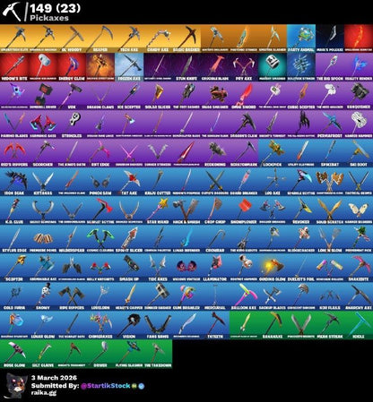STW! DERIVA! ZENITH! LYNX! HYBIRD! RED KNIGHT! SNAP! RAGNAROK! KYMERA! RAVEN! ULTIMA KNIGHT! SKIN FUNDADOR! THE ICE KING! CALAMITY! DEADPOOL! SPIDERMAN! DOOM SLAYER! LARA CROFT! BURRITO SABANEGRO! SIDEWINDER! PICO REAPER! VINCULABLE A TODO! (1399...