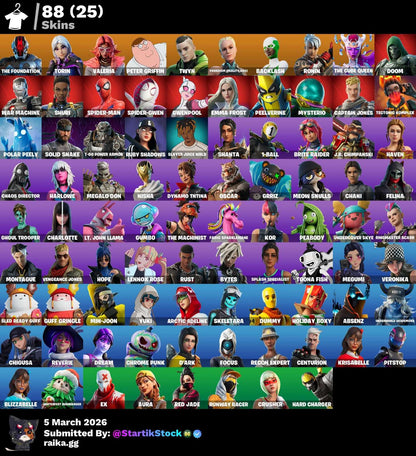 SKIN FUNDADOR! PETER GRIFIN! DOOM! SPIDERMAN! SPIDER-GWEN! RUBY! IDOLS! HAVEN! PICO REAPER! VINCULABLE A TODO! (579 MX) @everyone