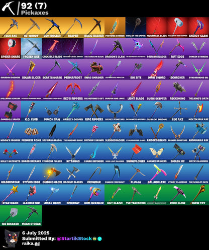 [PC] 97 skins | OG STW | Prodigy | Blue Striker | Twyn | Joltara | Malik | Ronin | Ragnarok | The Imagined | Lynx | Enforcer | The Origin | Nezumi | 625 VB