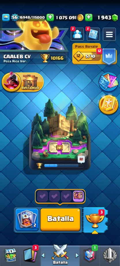 505 CLASH! CUENTA CON 10166 COPAS! 9 CARTAS AL NIVEL 15! 26 CARTAS AL NIVEL 14! 1 CARTA HÉROE DESBLOQUEADA! 15 CARTAS EVOLUTIVAS! 114 EMOTES! 11 TORRES! (799 MX) @everyone