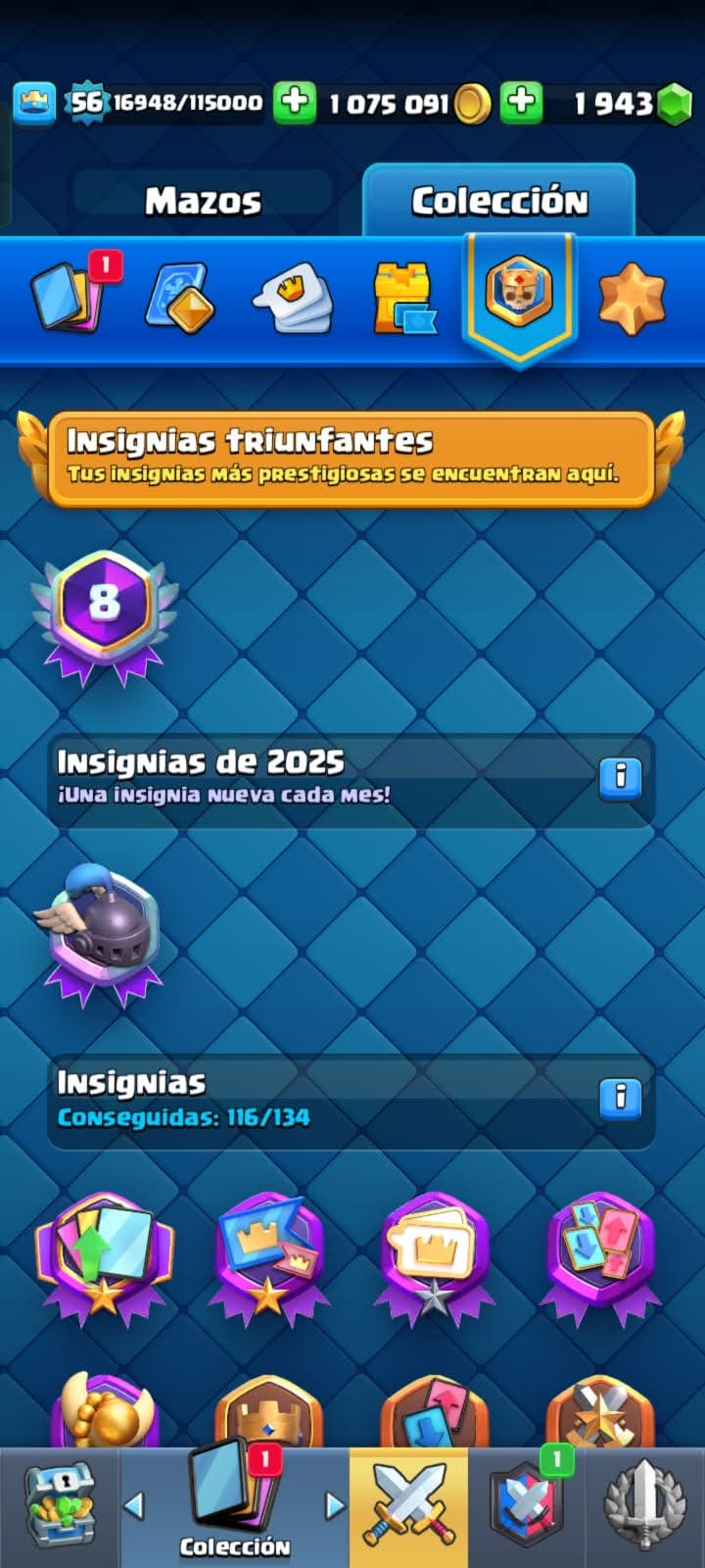 505 CLASH! CUENTA CON 10166 COPAS! 9 CARTAS AL NIVEL 15! 26 CARTAS AL NIVEL 14! 1 CARTA HÉROE DESBLOQUEADA! 15 CARTAS EVOLUTIVAS! 114 EMOTES! 11 TORRES! (799 MX) @everyone
