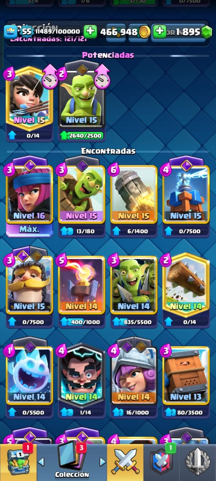 515 CLASH! 10207 COPAS! 1 CARTA AL NIVEL 16! 6 CARTAS AL NIVEL 15! 6 CARTAS AL NIVEL 14! 10 CARTAS EVOLUTIVAS! 46 EMOTES! 6 TORRES! INSIGNIA DE 7 AÑOS! (549 MX) @everyone