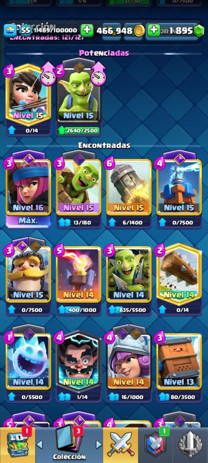 515 CLASH! 10207 COPAS! 1 CARTA AL NIVEL 16! 6 CARTAS AL NIVEL 15! 6 CARTAS AL NIVEL 14! 10 CARTAS EVOLUTIVAS! 46 EMOTES! 6 TORRES! INSIGNIA DE 7 AÑOS! (549 MX) @everyone