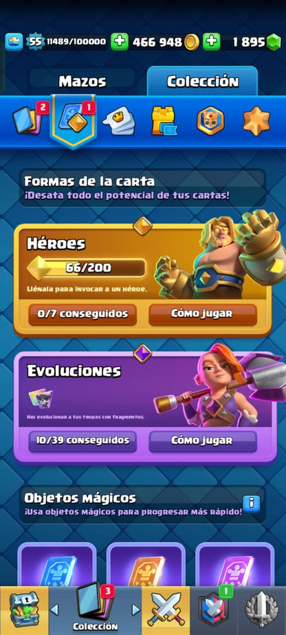 515 CLASH! 10207 COPAS! 1 CARTA AL NIVEL 16! 6 CARTAS AL NIVEL 15! 6 CARTAS AL NIVEL 14! 10 CARTAS EVOLUTIVAS! 46 EMOTES! 6 TORRES! INSIGNIA DE 7 AÑOS! (549 MX) @everyone