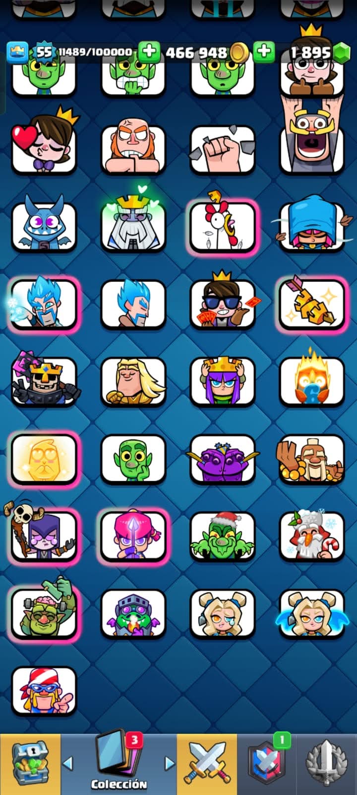 515 CLASH! 10207 COPAS! 1 CARTA AL NIVEL 16! 6 CARTAS AL NIVEL 15! 6 CARTAS AL NIVEL 14! 10 CARTAS EVOLUTIVAS! 46 EMOTES! 6 TORRES! INSIGNIA DE 7 AÑOS! (549 MX) @everyone