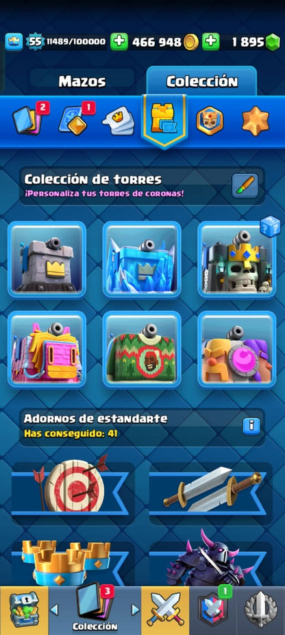515 CLASH! 10207 COPAS! 1 CARTA AL NIVEL 16! 6 CARTAS AL NIVEL 15! 6 CARTAS AL NIVEL 14! 10 CARTAS EVOLUTIVAS! 46 EMOTES! 6 TORRES! INSIGNIA DE 7 AÑOS! (549 MX) @everyone