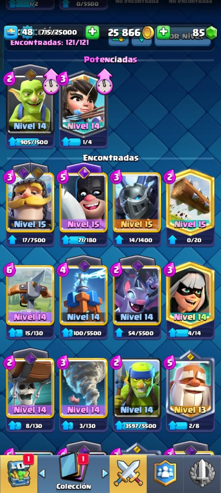 517 CLASH! CUENTA CON 0975 COPAS! 4 CARTAS AL NIVEL 15! 9 CARTAS AL NIVEL 14! 2 CARTAS CON EVOLUTIVAS!! 36 EMOTES! 2 TORRES! INSIGNIA DE 6 AÑOTES! (549 MX) @everyone