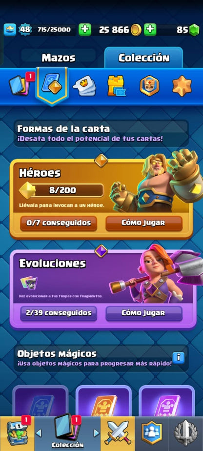 517 CLASH! CUENTA CON 0975 COPAS! 4 CARTAS AL NIVEL 15! 9 CARTAS AL NIVEL 14! 2 CARTAS CON EVOLUTIVAS!! 36 EMOTES! 2 TORRES! INSIGNIA DE 6 AÑOTES! (549 MX) @everyone