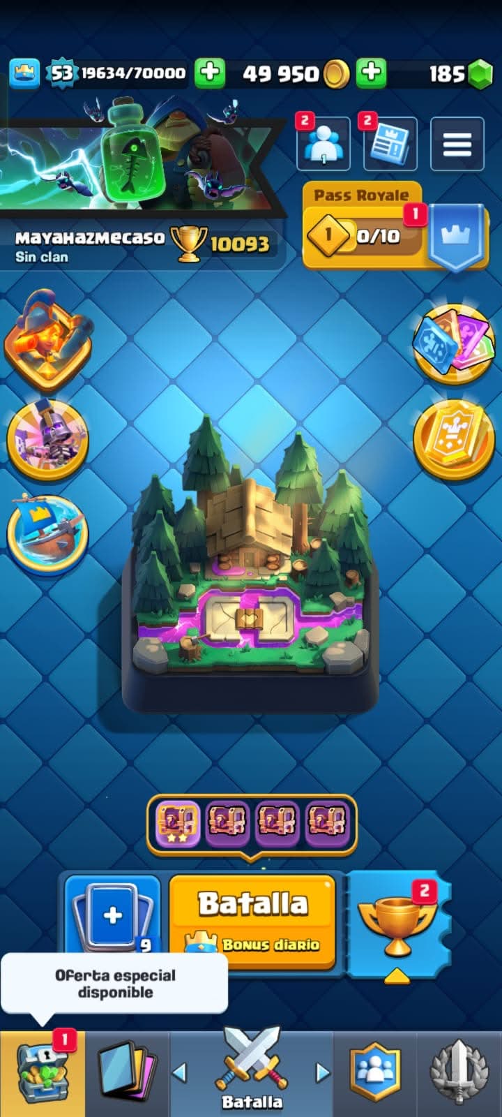518 CLASH! CUENTA CON 10093 COPAS! 6 CARTAS AL NIVEL 15! 7 CARTAS AL NIVEL 14! 15 CARTAS CON EVOLUTIVAS! 77 EMOTES!  10 TORRES! INSIGNIA DE 3 AÑOS! (499 MX) @everyone