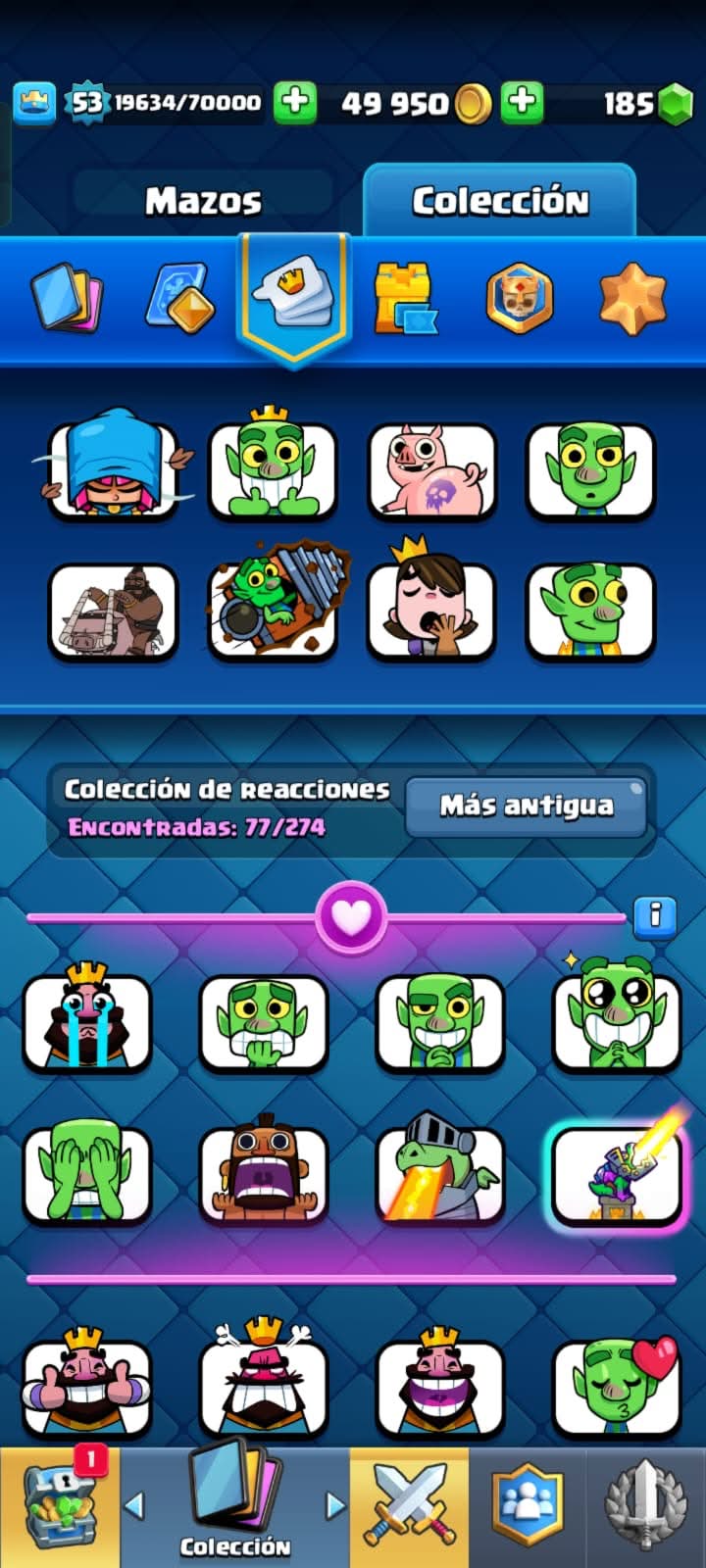 518 CLASH! CUENTA CON 10093 COPAS! 6 CARTAS AL NIVEL 15! 7 CARTAS AL NIVEL 14! 15 CARTAS CON EVOLUTIVAS! 77 EMOTES!  10 TORRES! INSIGNIA DE 3 AÑOS! (499 MX) @everyone